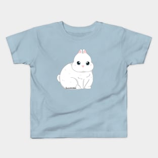 Netherland Dwaft Blue Eye White Rabbit . Bunniesmee Kids T-Shirt